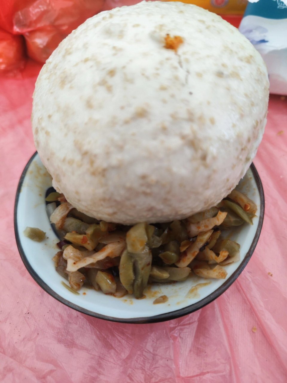 馒头咸菜 今天的午餐