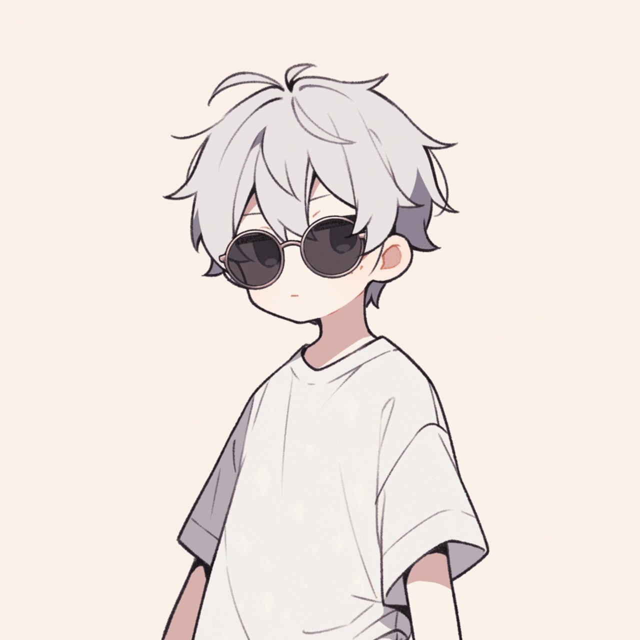 q版# #同人图# #ai绘画# #漫画头像# #可爱头像# #头像# #墨镜