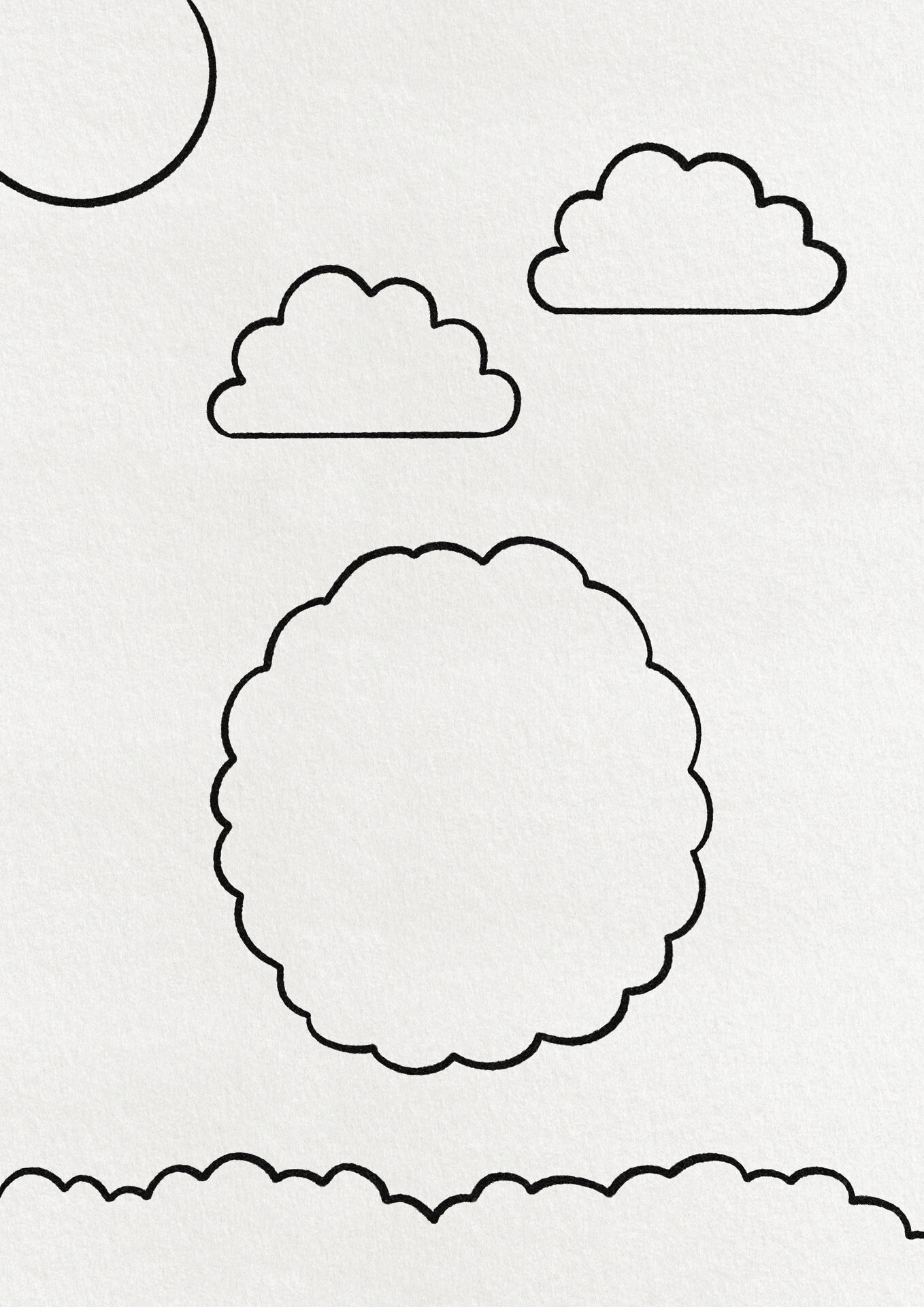 小羊简笔画 用波浪线画个圈圈就能画出一只可爱的小绵羊你也来试试吧!