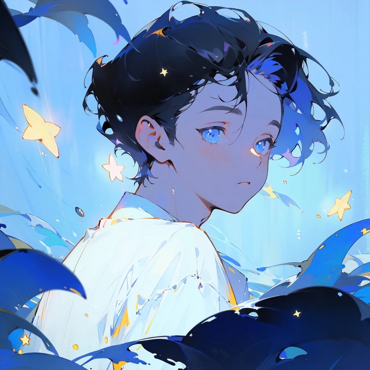 blue boy|忧郁男孩头像