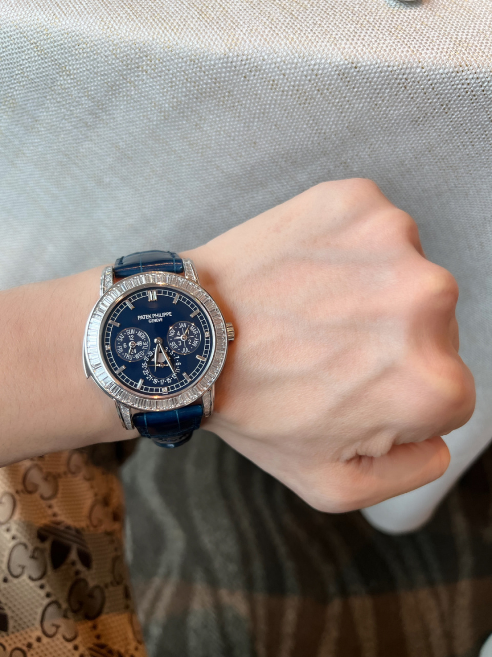 百达翡丽三问王炸99手表收藏家的终极梦想 三个蓝盘pp三问.