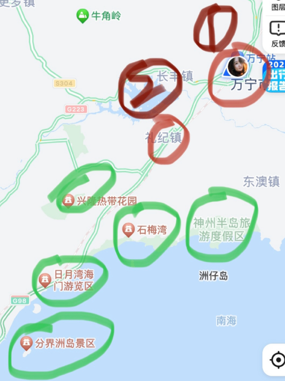 6015不看后悔的万宁旅游攻略&地图901597 我们是元旦那几天