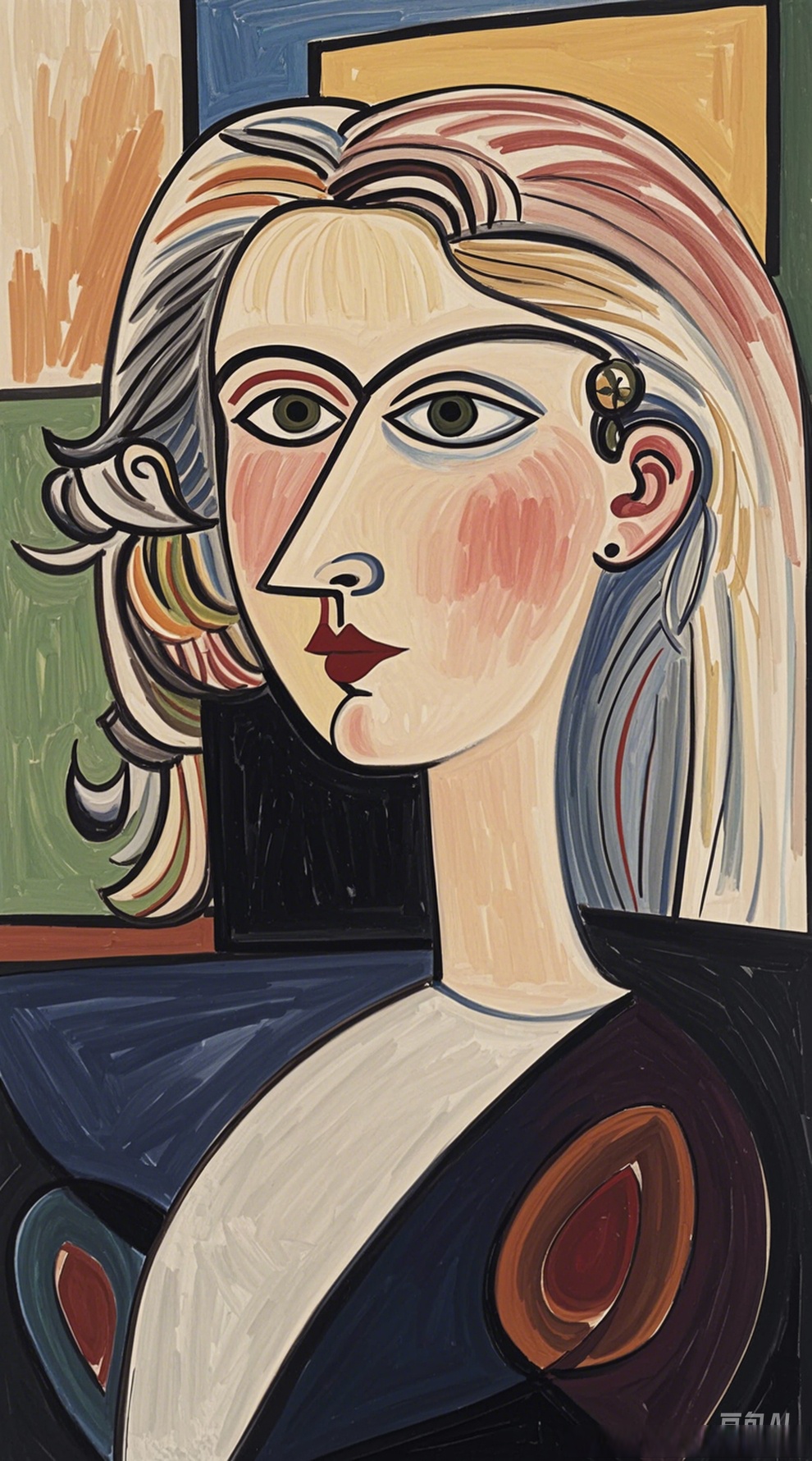 谁说抽象画就没有好看的的美女了 我要做的就是画的即抽象,又美丽