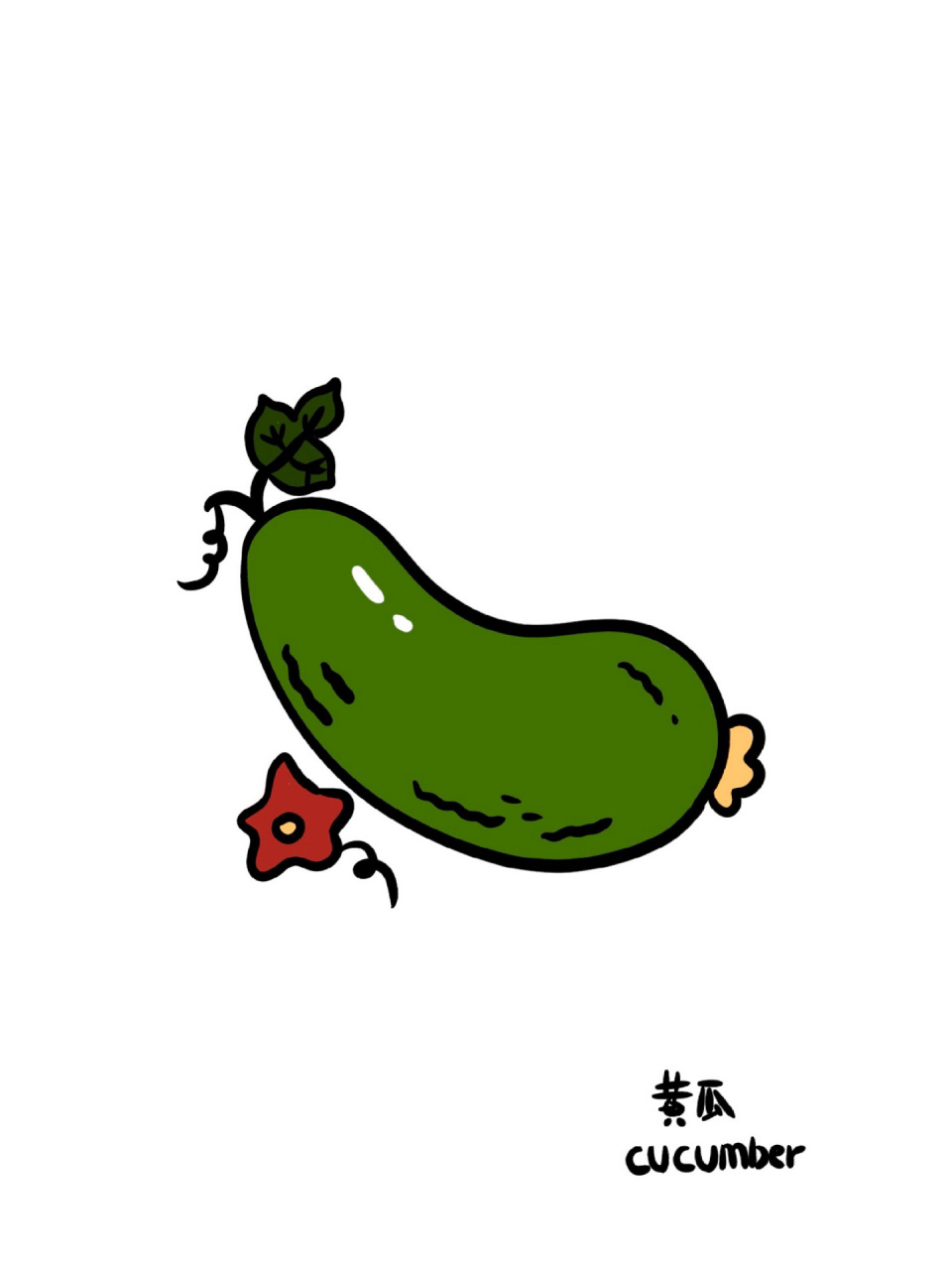 黄瓜种植方法简笔画图片