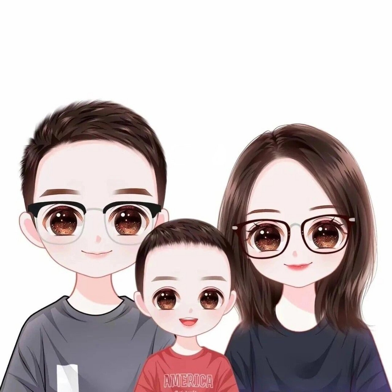 三口之家卡通头像78