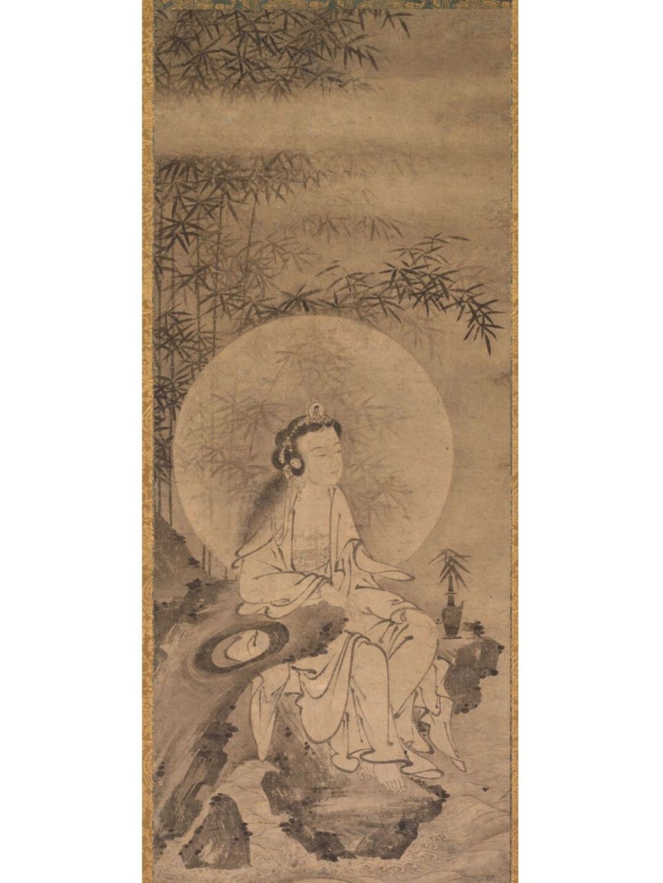 南宋|白衣大士像 南宋佚名(传张月壶)白衣大士像, 藏于克利夫兰艺术馆