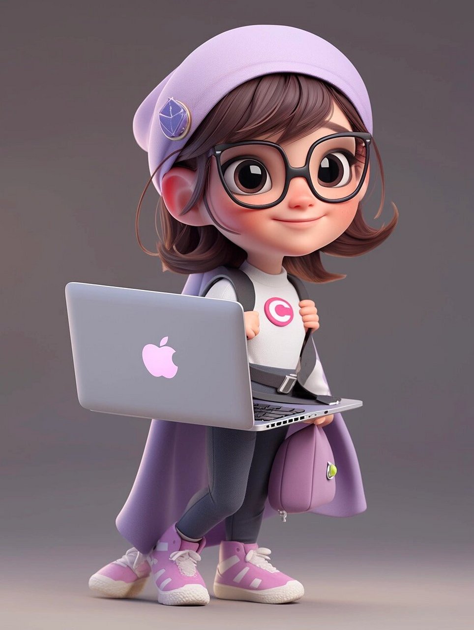 职业软件工程师程序员码农卡通头像(女版)