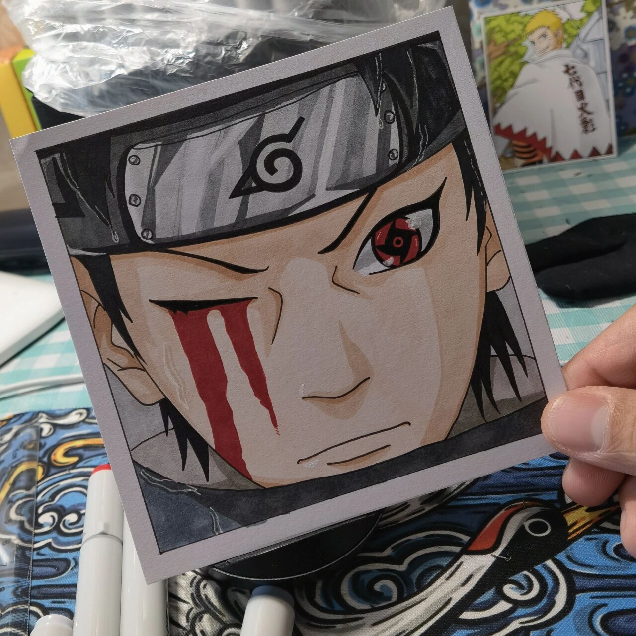 宇智波止水,最强写轮眼,一步一步教你画 宇智波止水,别天神! 尺寸12.