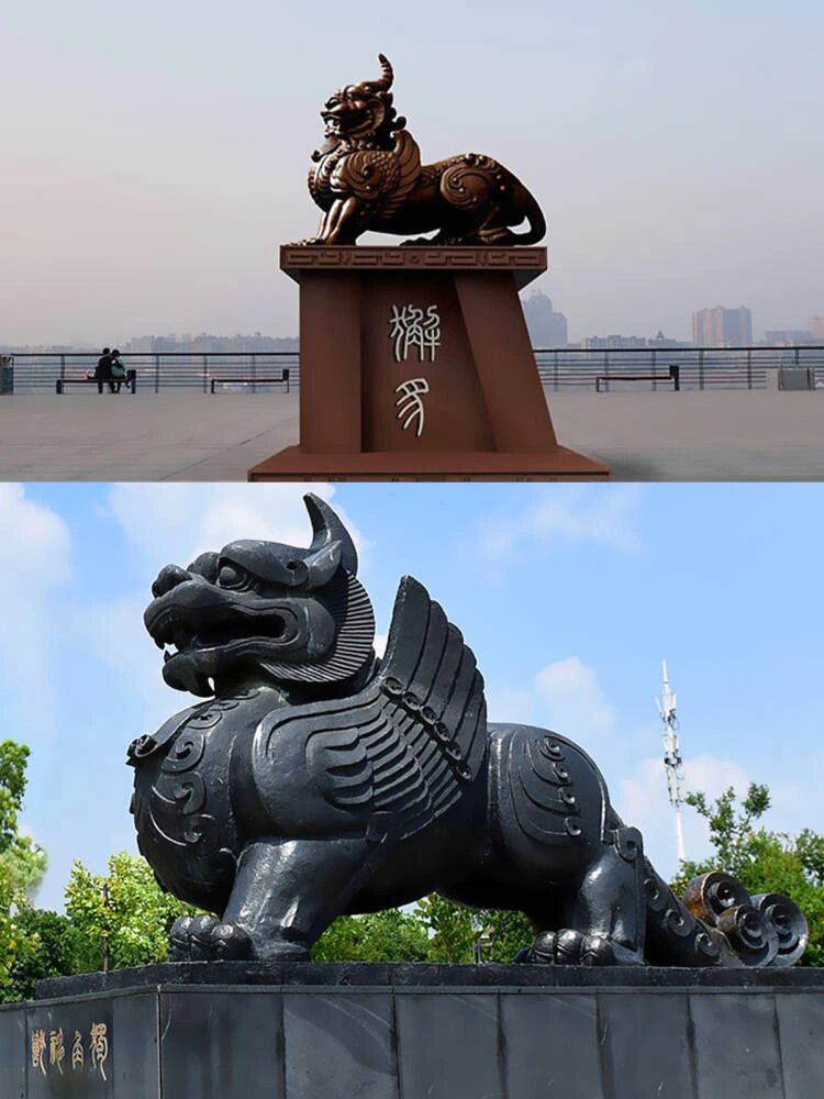 法院门口为什么会放独角兽石雕獬豸(xie zh
