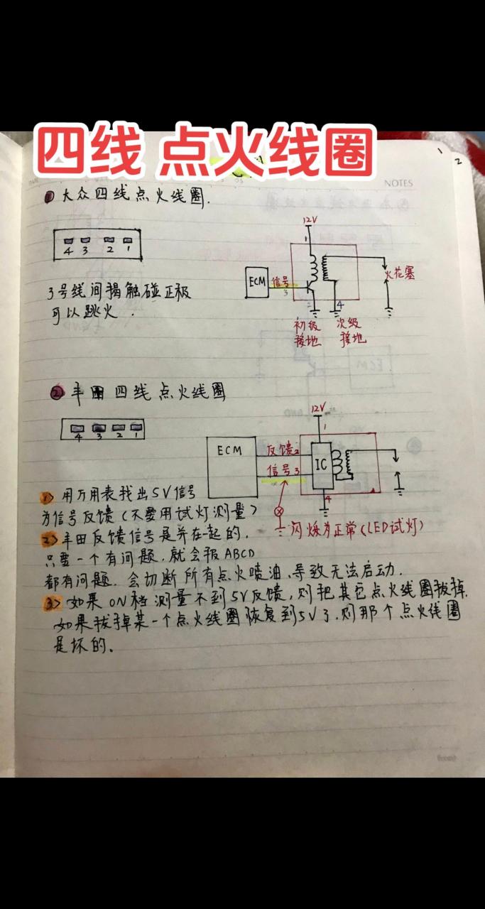 老宝来点火线圈接线图图片