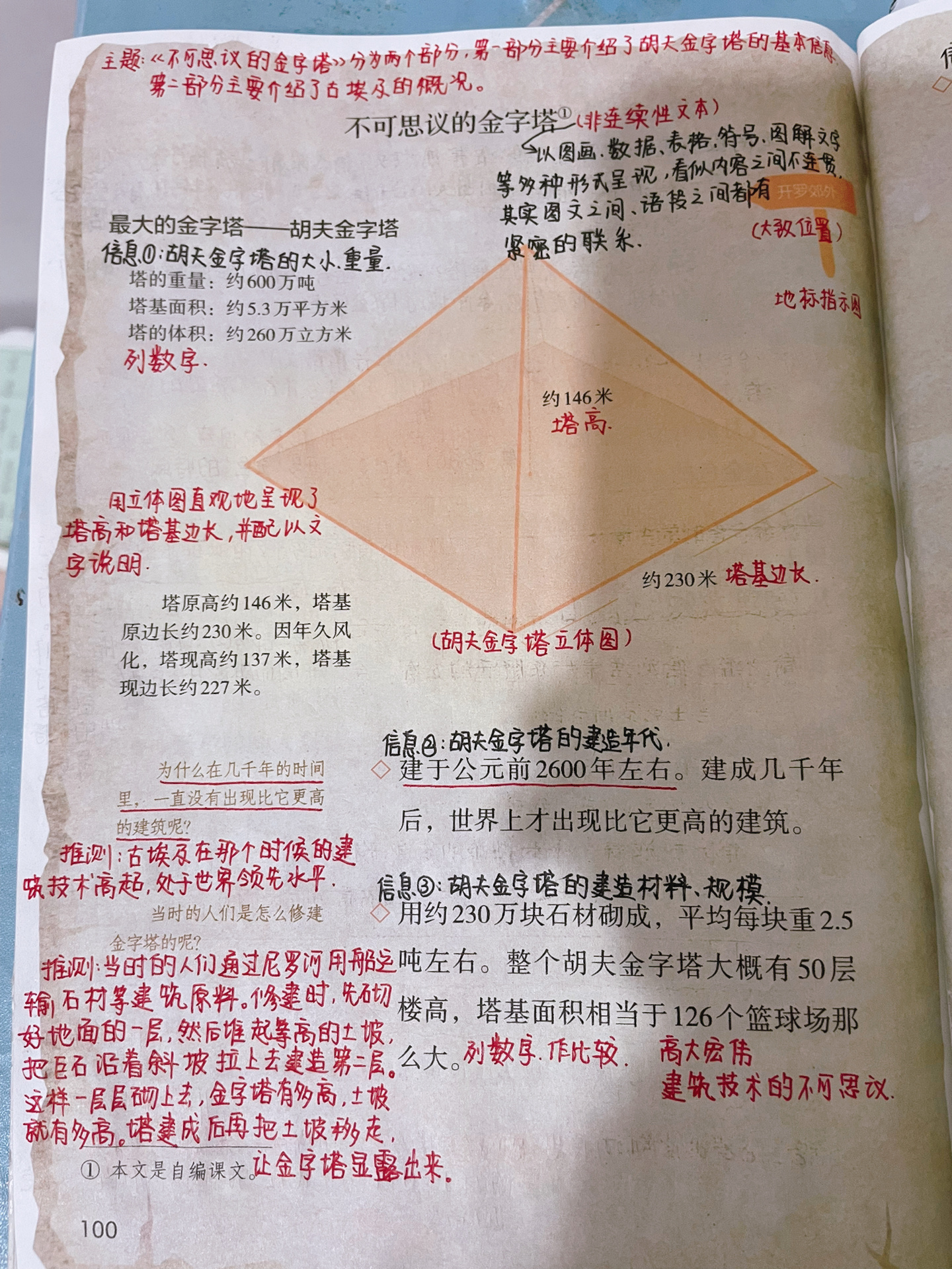 五下语文20《金字塔》课堂笔记@独角兽的魔法的动态