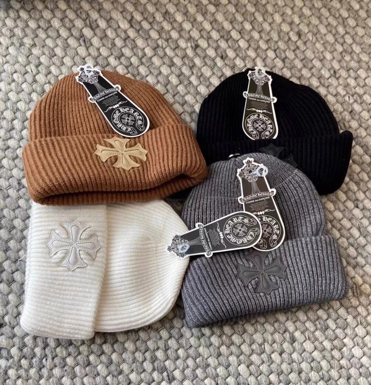 明星同款～克罗心毛线帽 舒舒服服的克罗心帽子 可以情侣同款nei