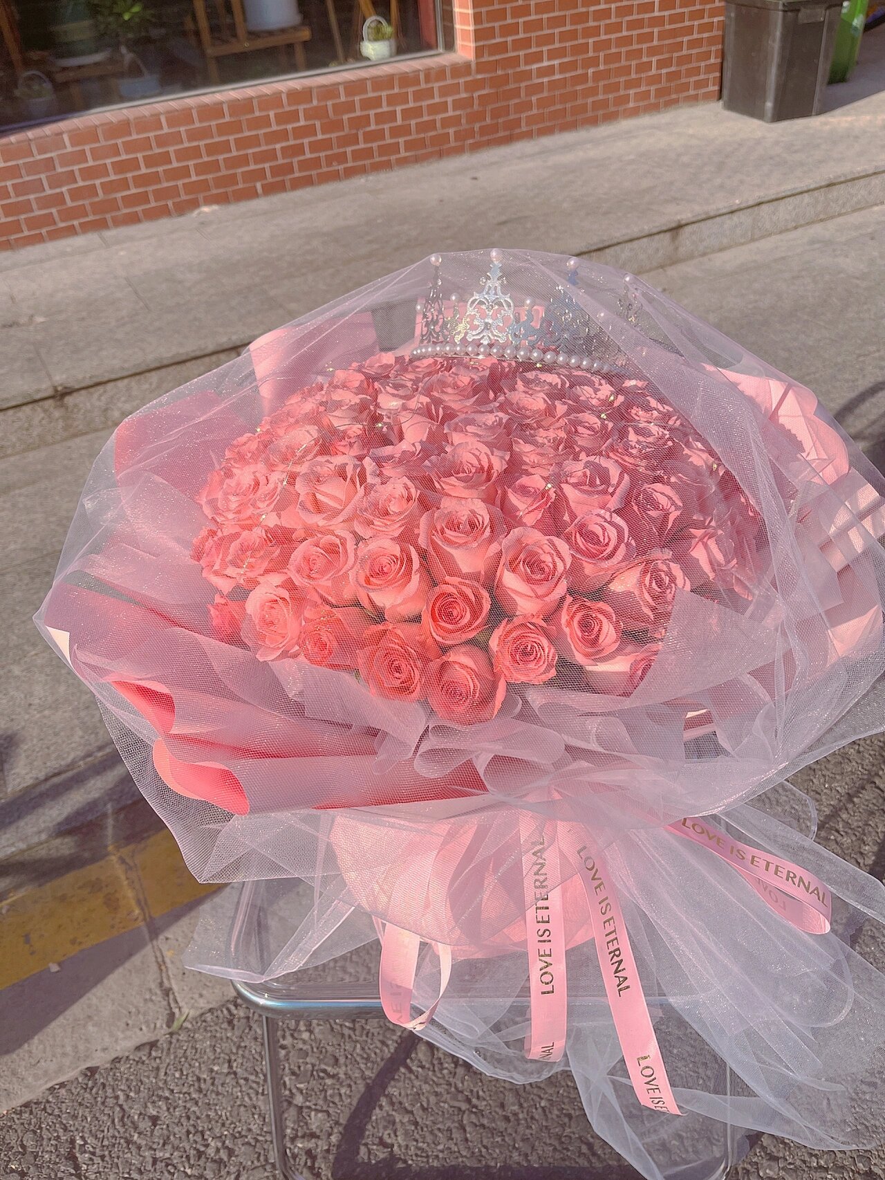 99朵粉玫瑰鲜花花束