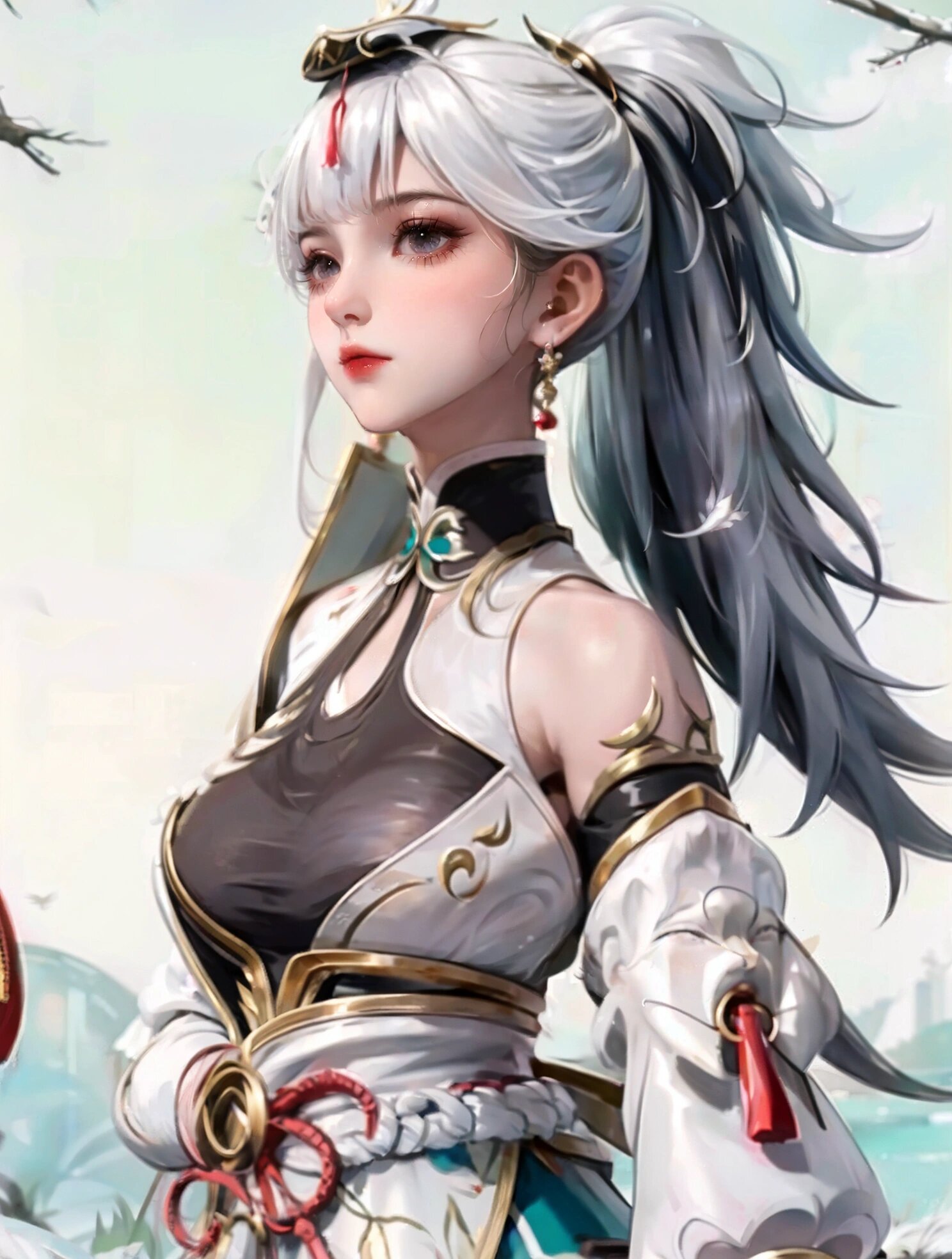 王者荣耀云缨七夕皮肤鹤归松栖 挺古风的,可惜不会玩