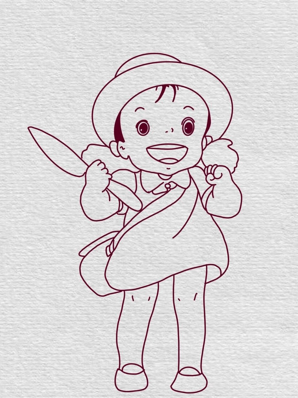 宫崎骏电影人物简笔画教程 《龙猫》这部电影真的非常有治愈感,似乎看