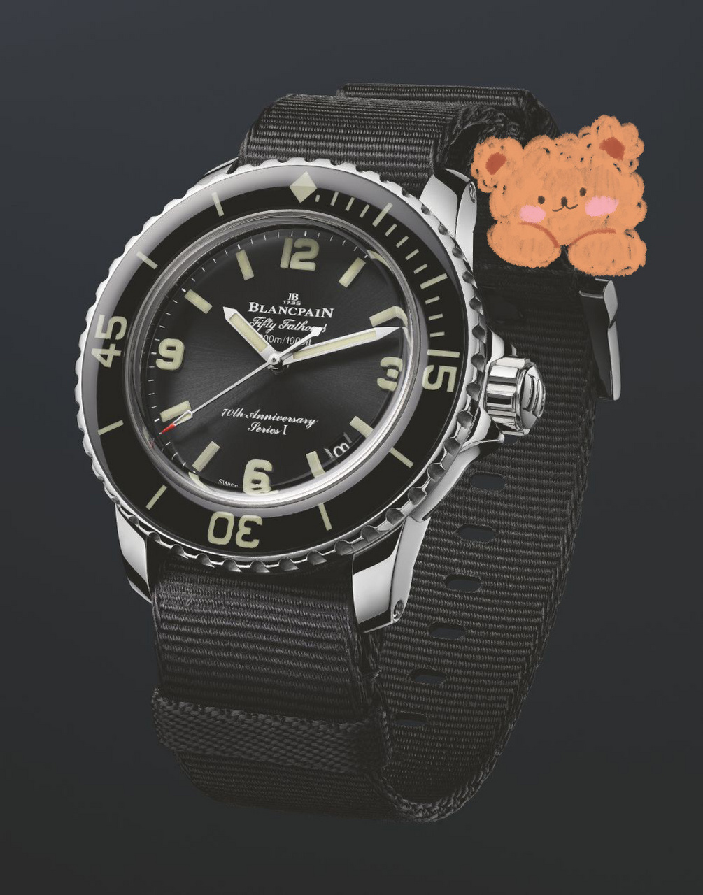 1953 年,世界上第一枚现代机械潜水腕表宝珀 blancpain fifty fathoms