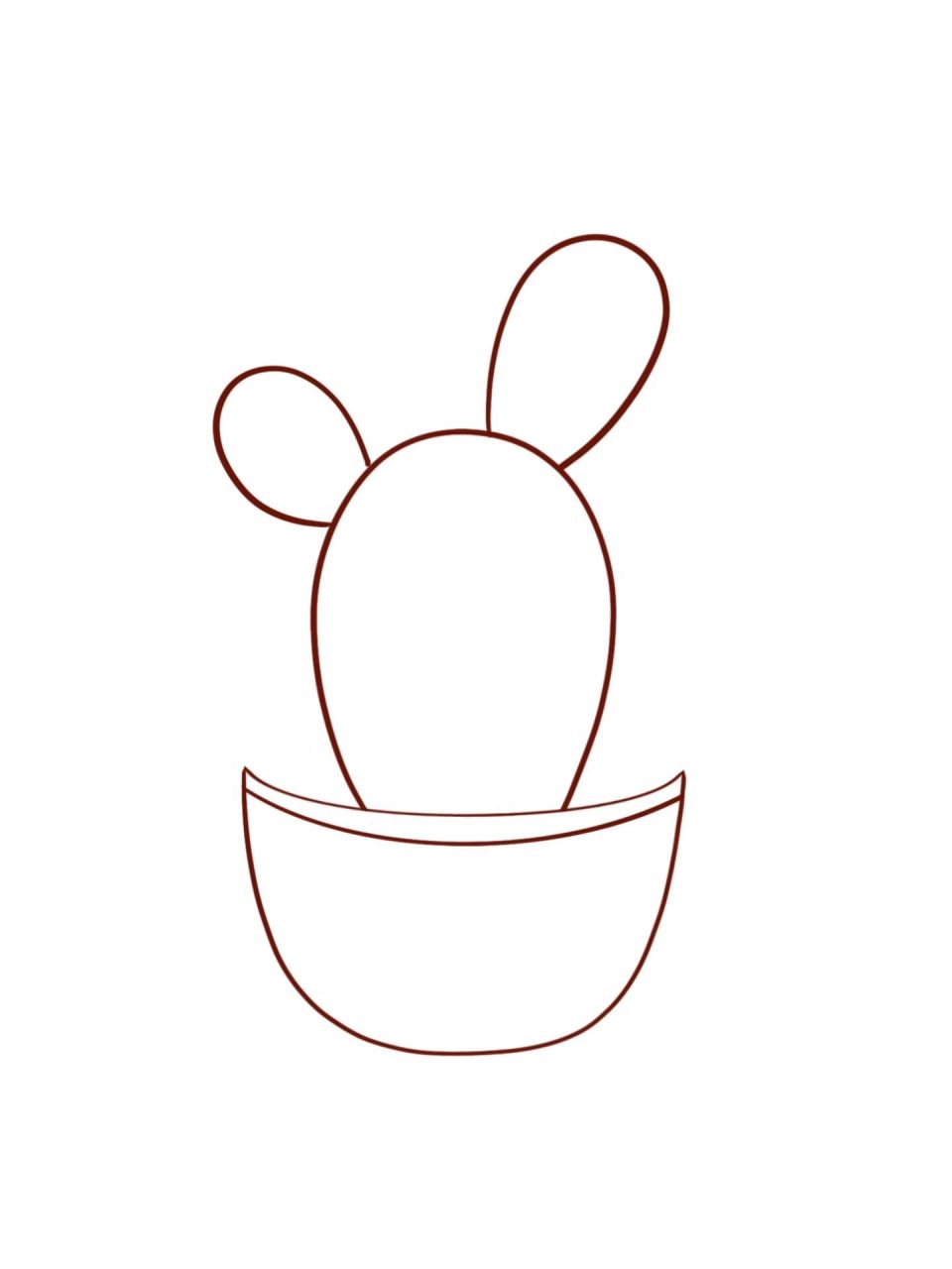 简笔画教程分享仙人掌91