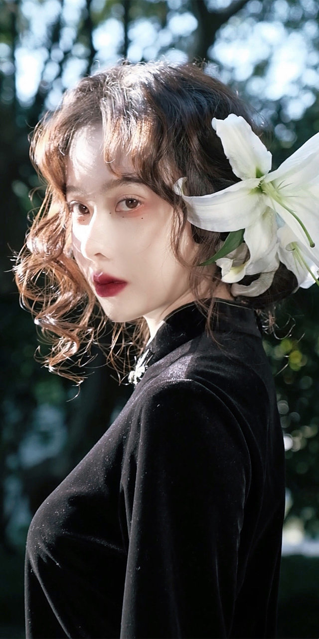 曹曦月圣诞写真壁纸