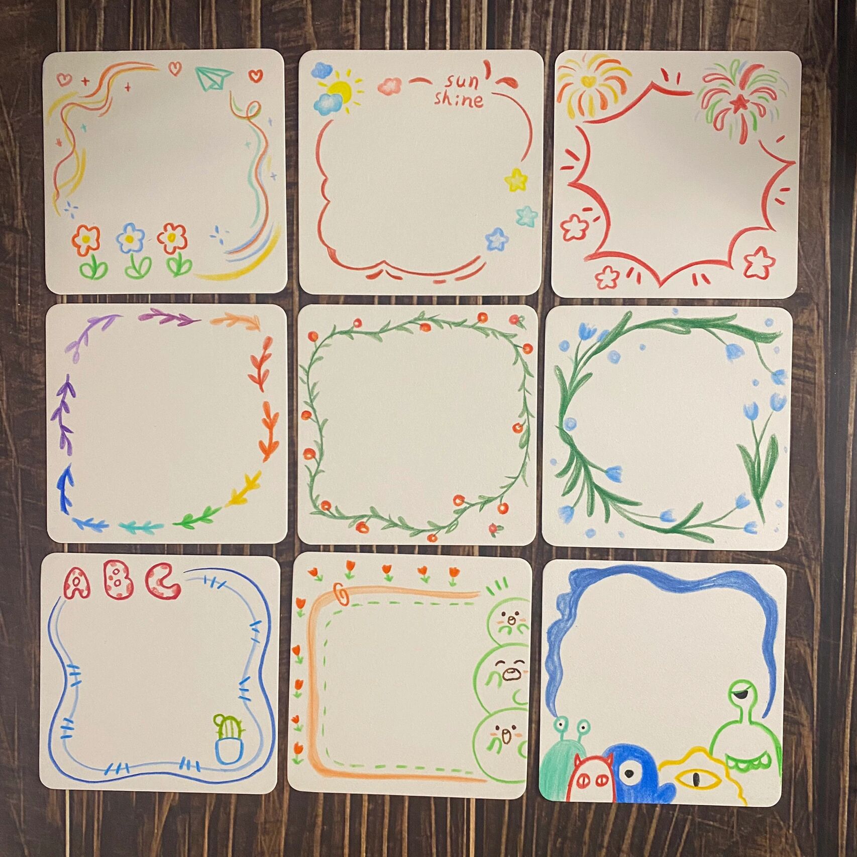 简笔画|贺卡手帐手抄报必备边框素材第三弹