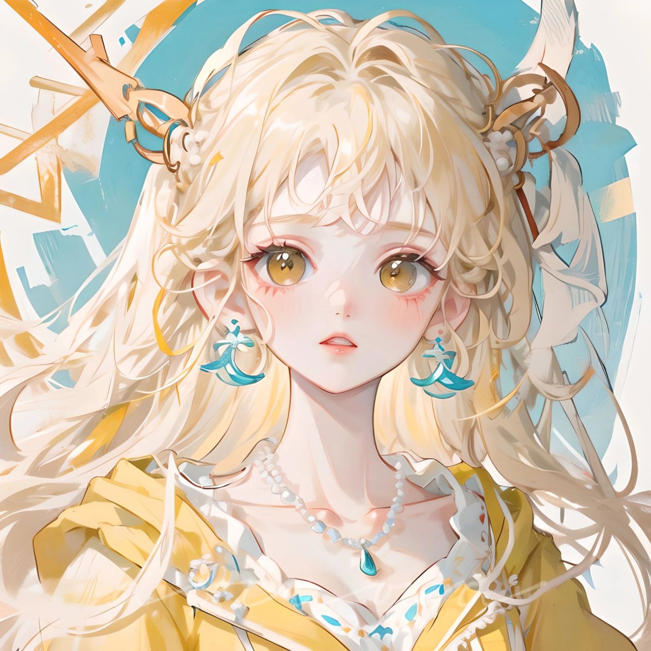 少女头像|奶黄色系可爱 163 我不分白天黑夜 唱着夹杂有你名字的