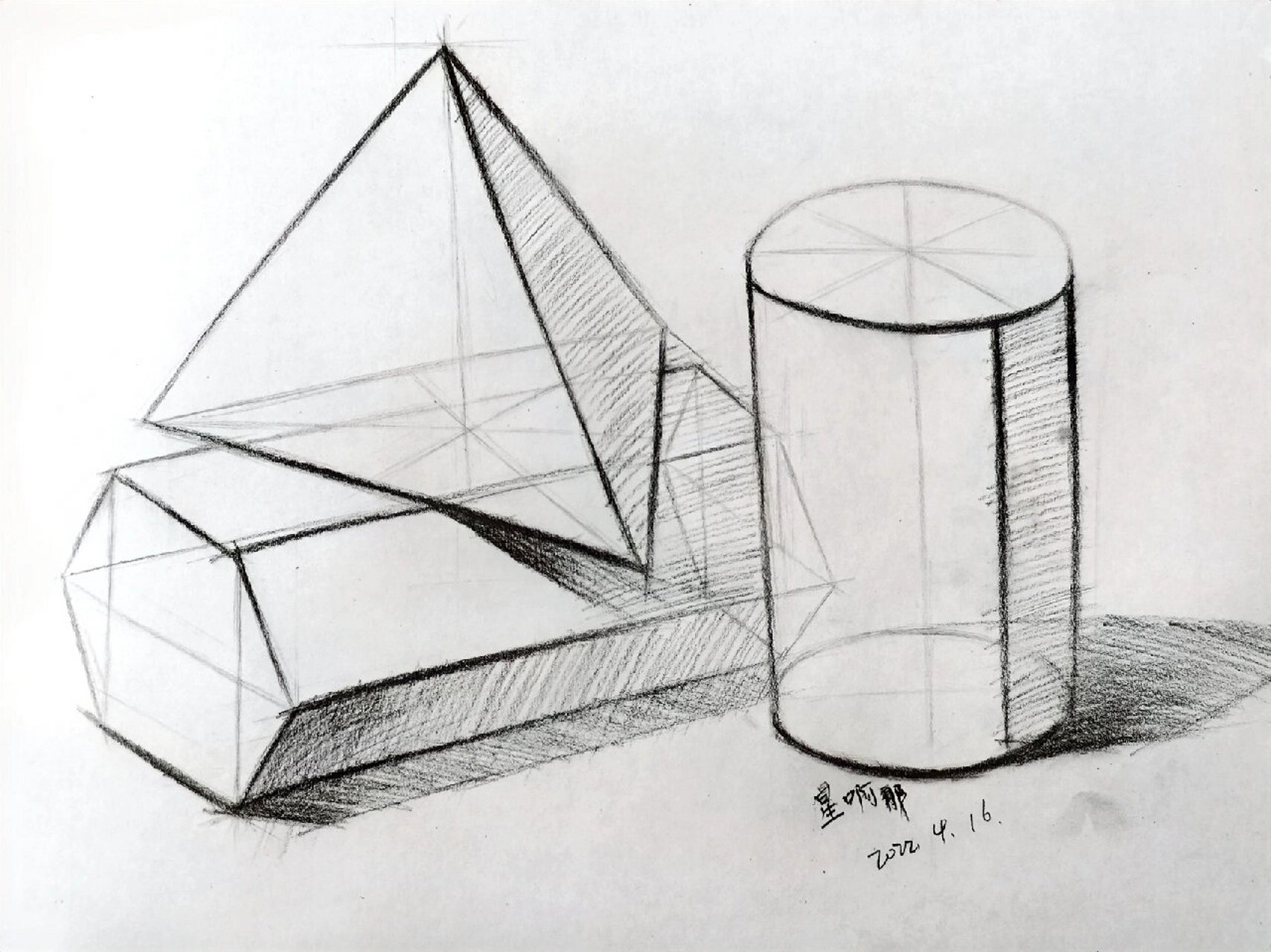 三个物体的素描图片图片