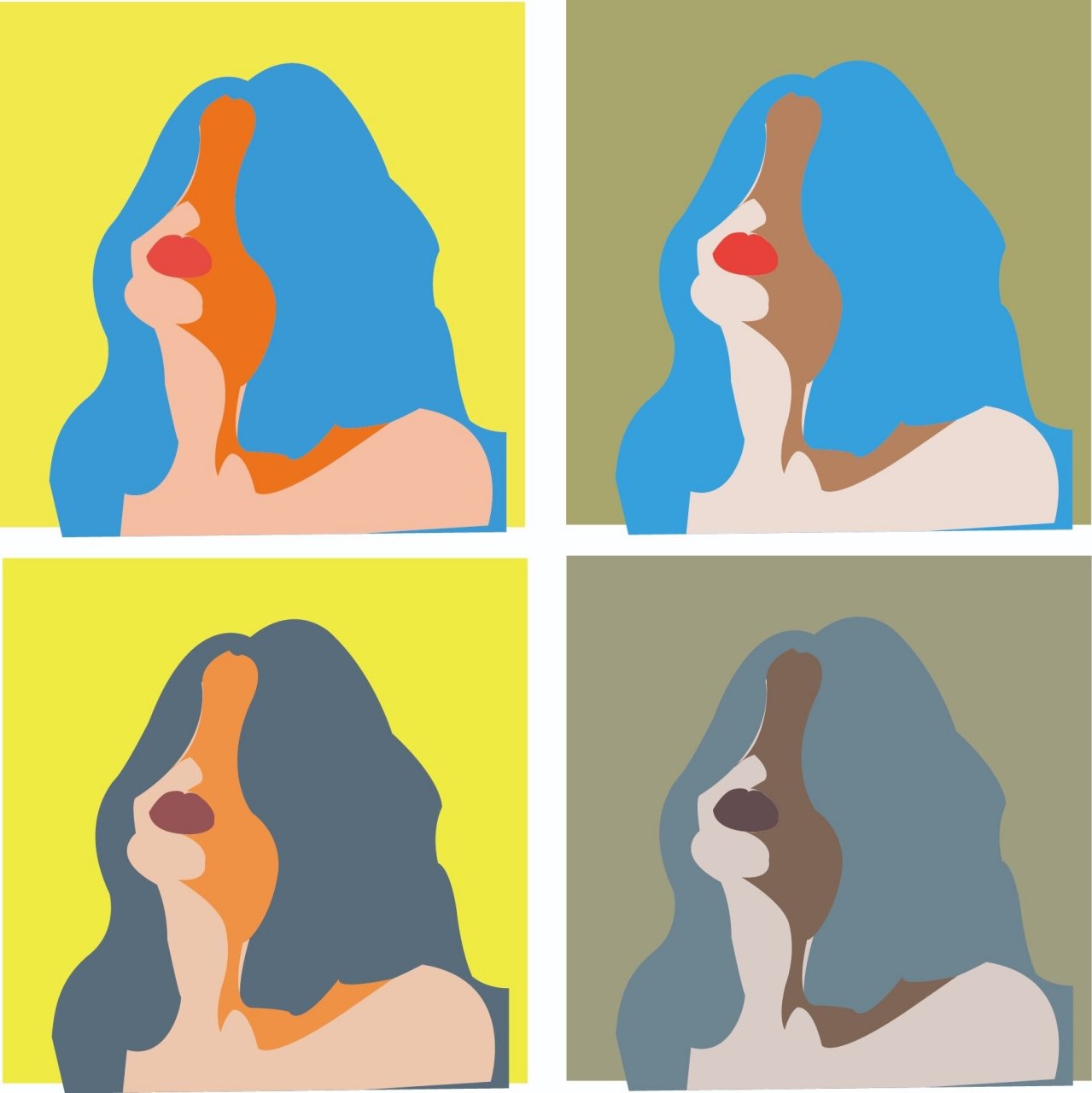 色彩构成# #色相对比 #色彩纯度对比 #彩色同色系明度九调 #无彩色