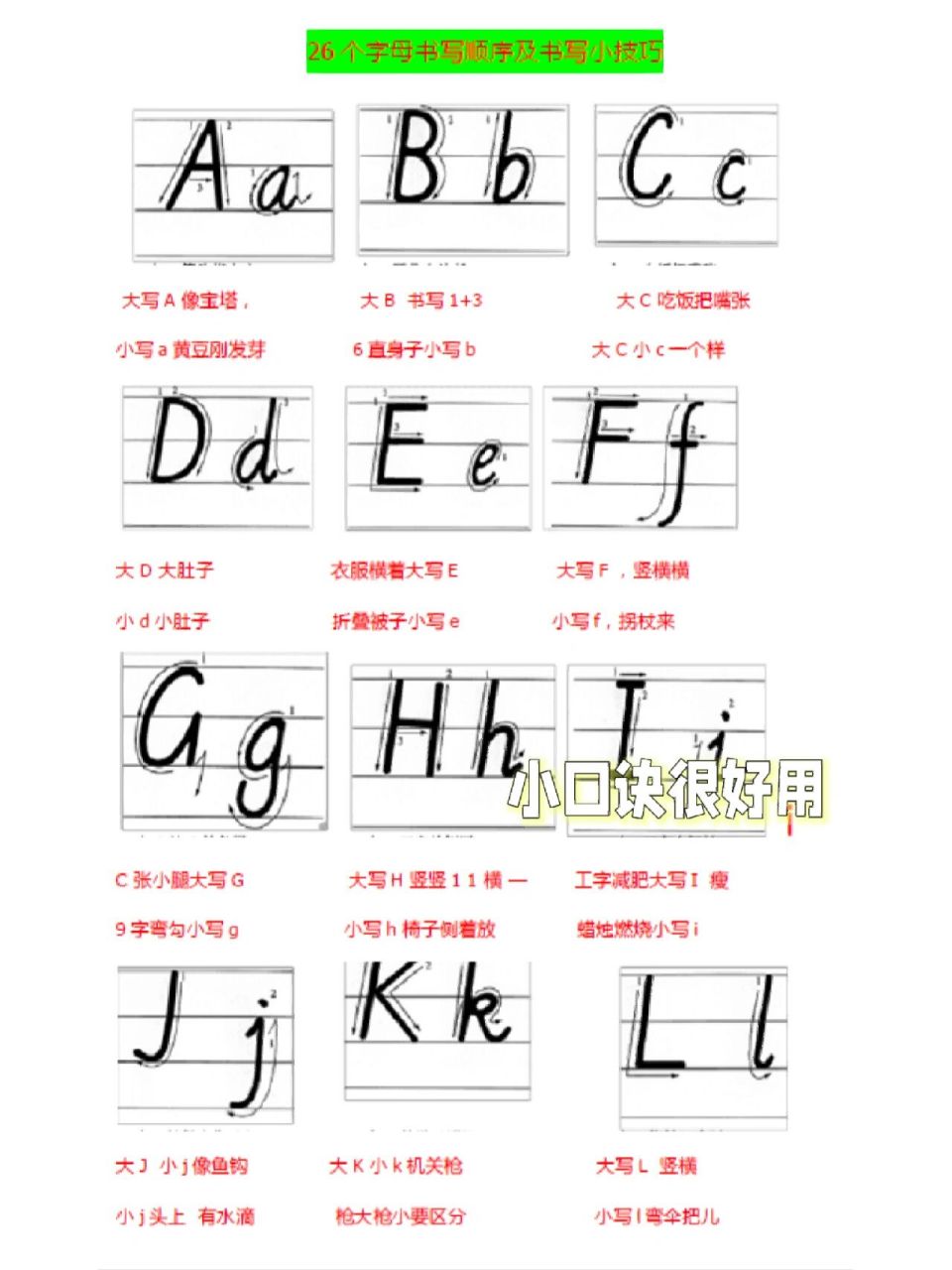 26个英文字母大写格式图片