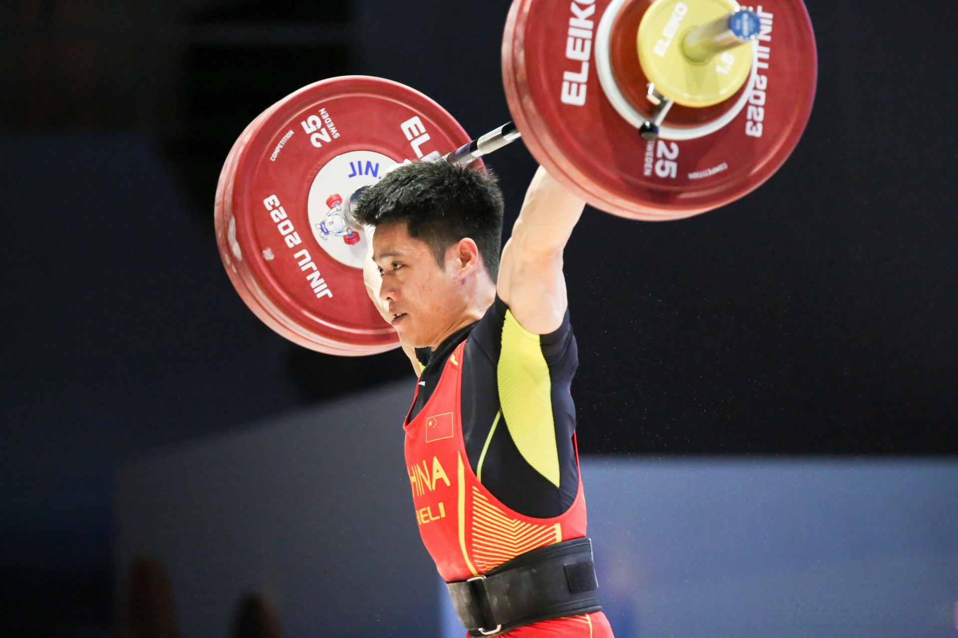 2023年举重亚锦赛# 男子61公斤级a组决赛,两位奥运冠军李发彬三金