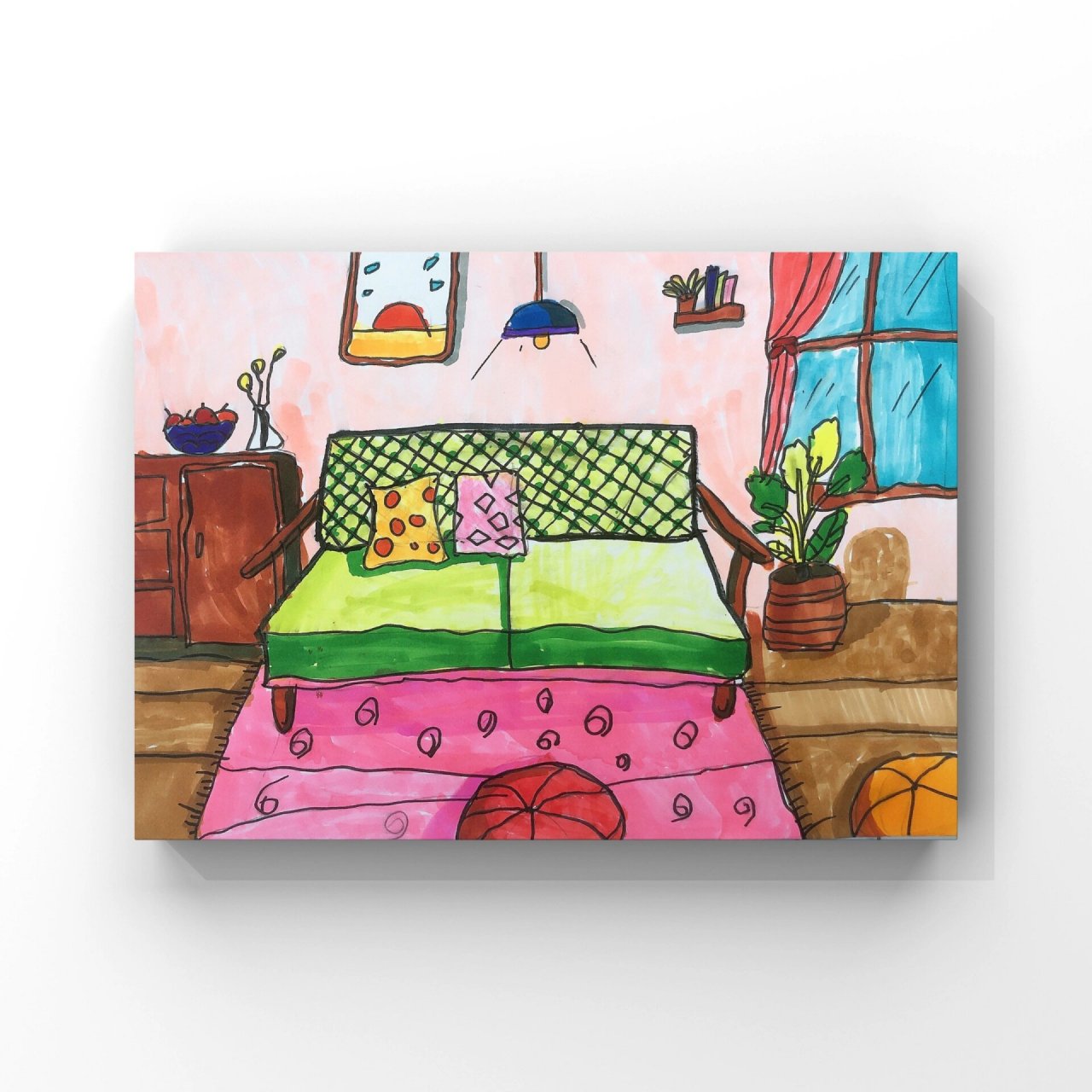 特色美术课程《我家的客厅》-7岁左右 #儿童美术# #少儿美术# #儿童