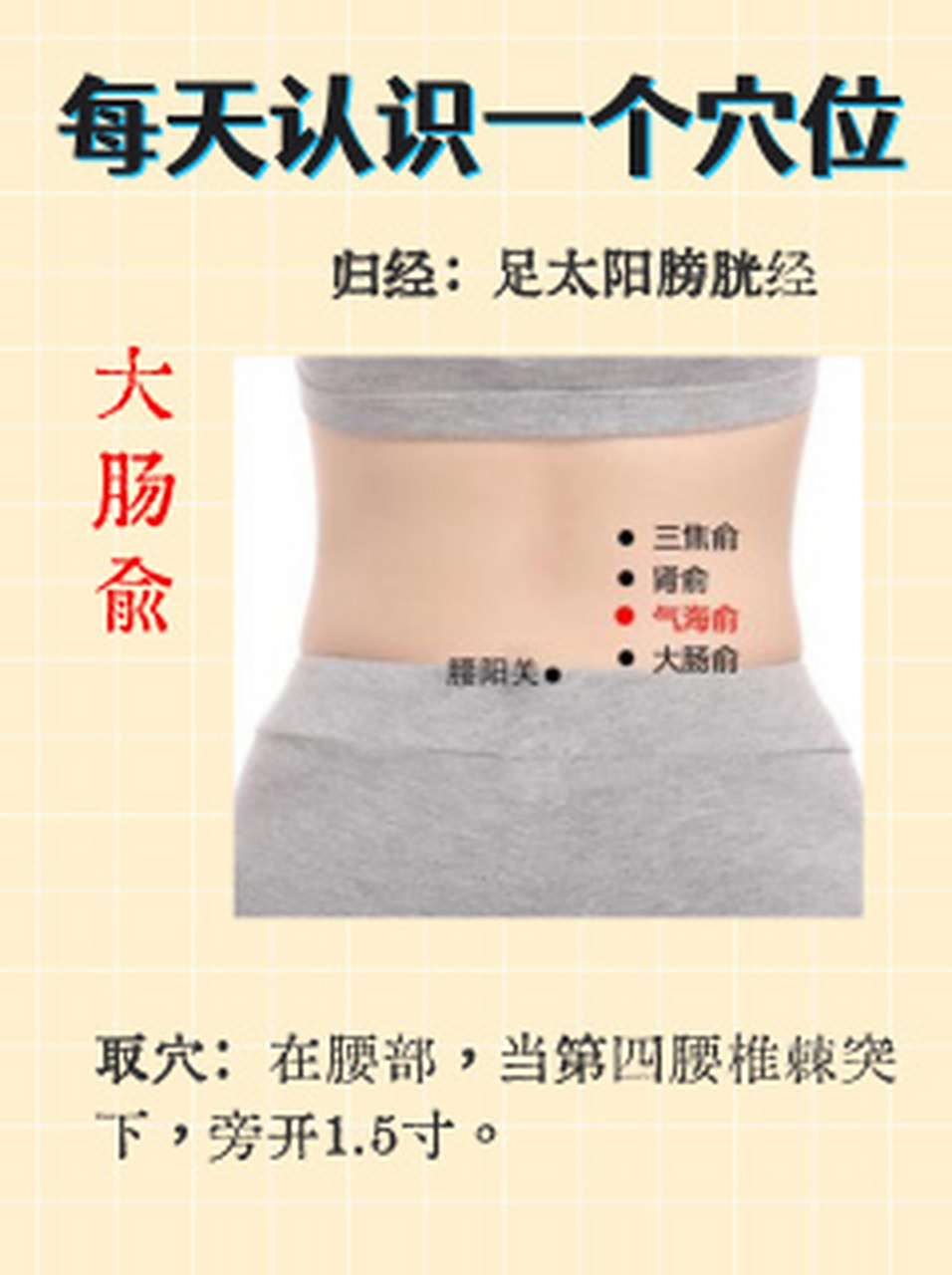 每天认识一个穴位-大肠兪