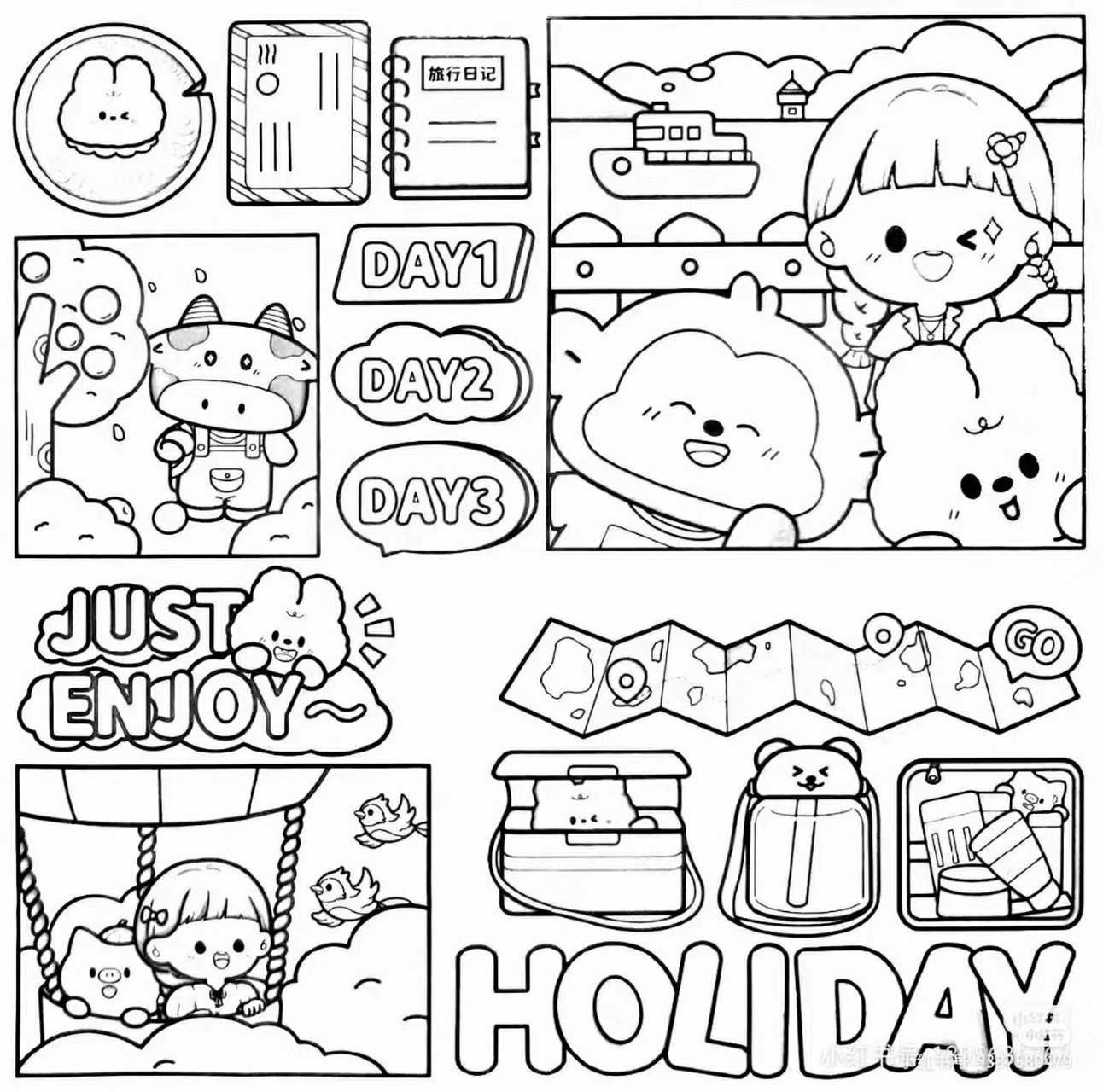 可以打印,提拉多贴纸,黑白系,自己涂色. [鼓掌][鼓掌]