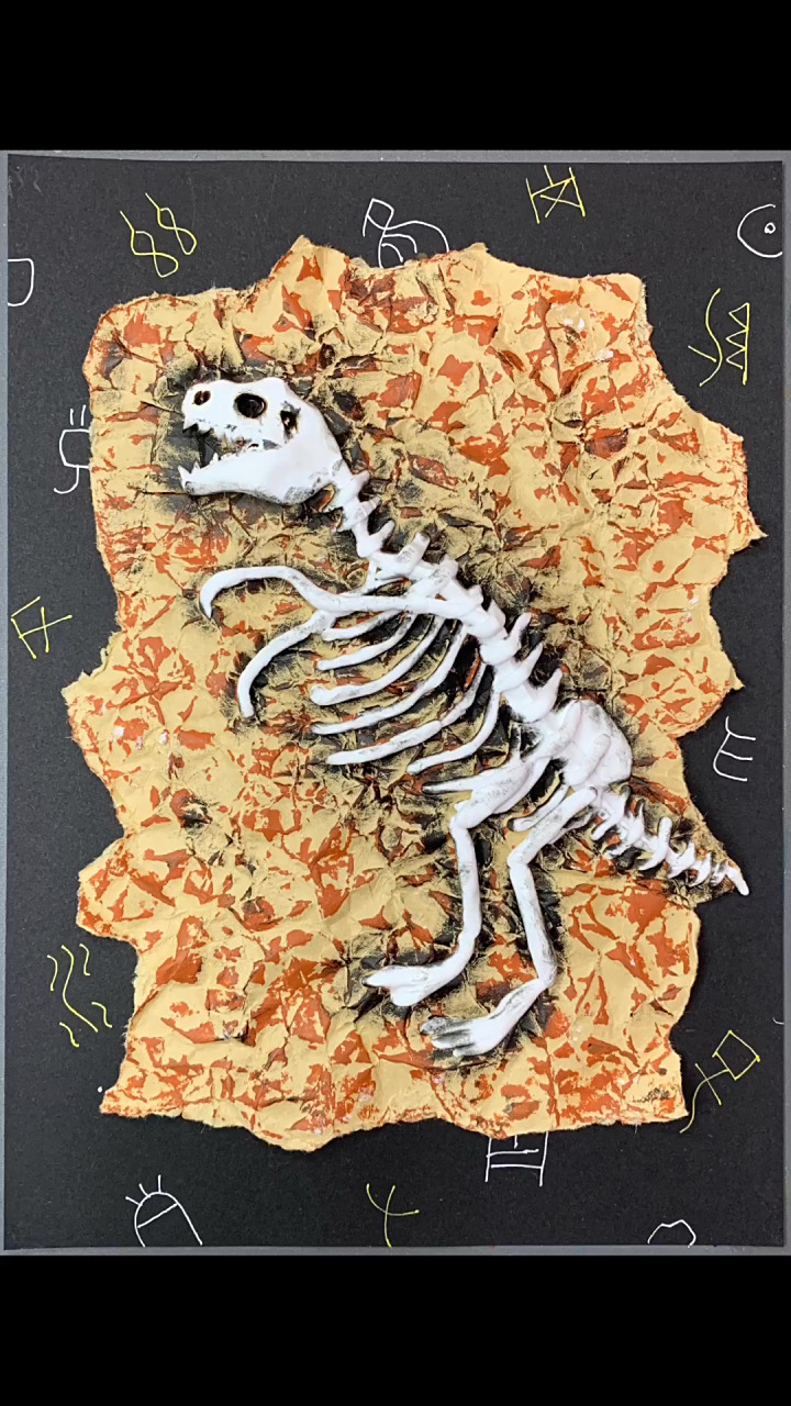 恐龙化石创意画 小朋友们想做小小考古学家吗?