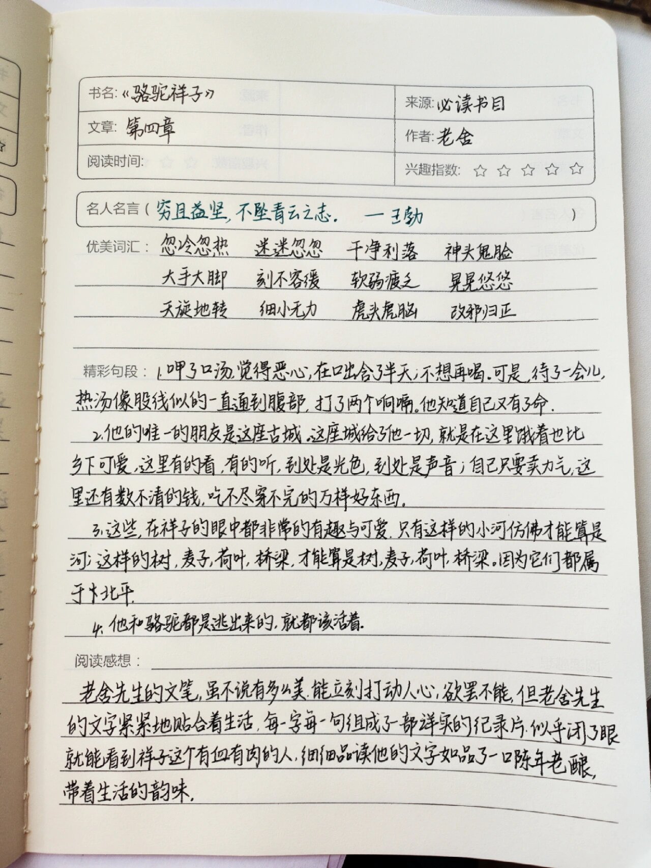读书笔记 | 《骆驼祥子》第四章75