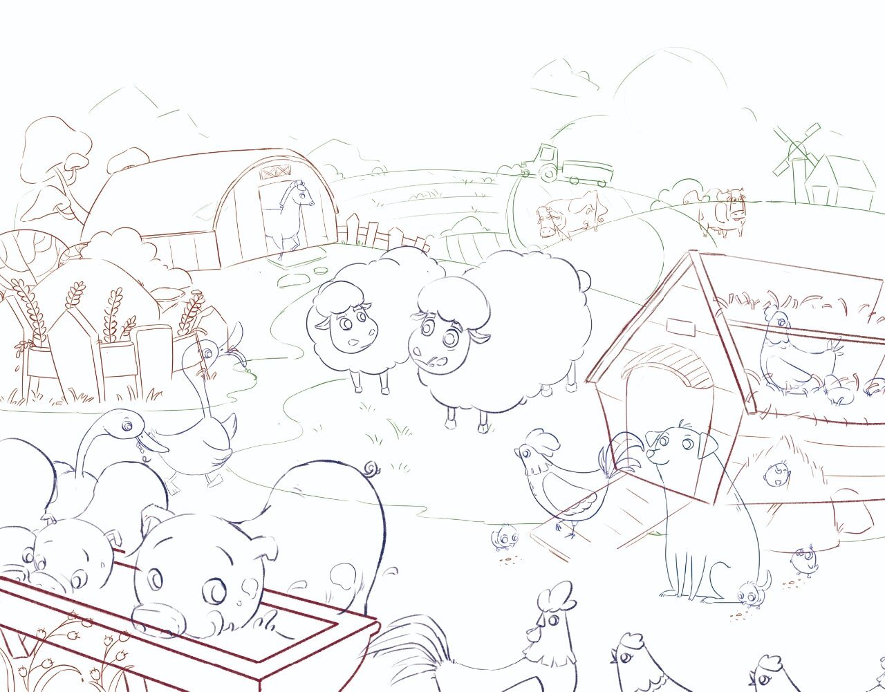 农场主题插画|治愈插画练习