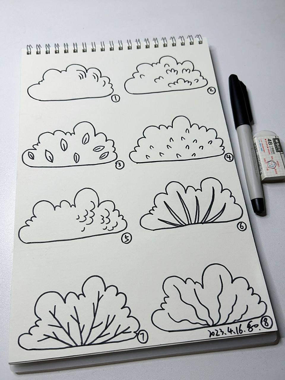 8种草丛的不同表现方式简笔画画法-原创144