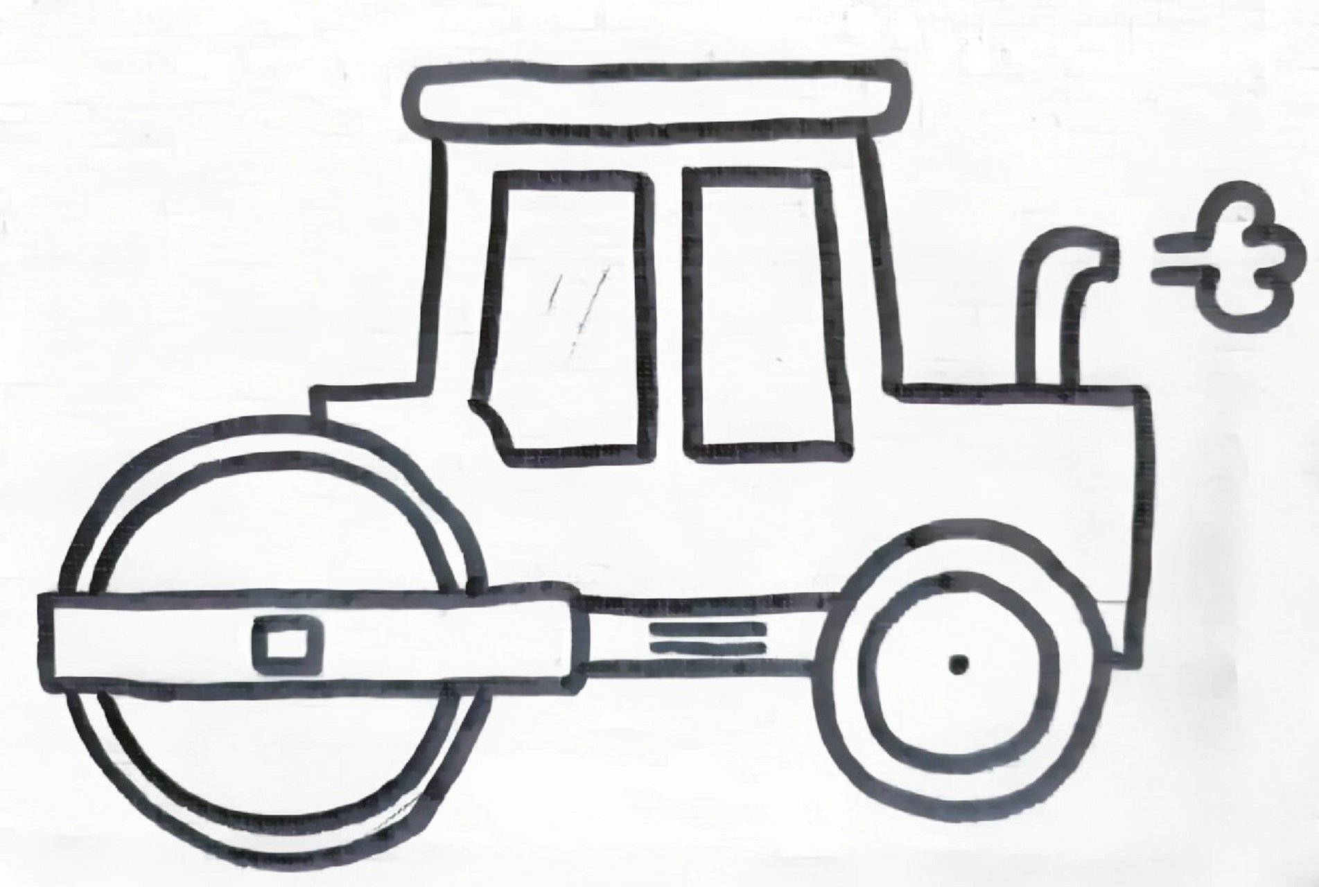 儿童画男孩子喜欢的工程车简笔画可打印