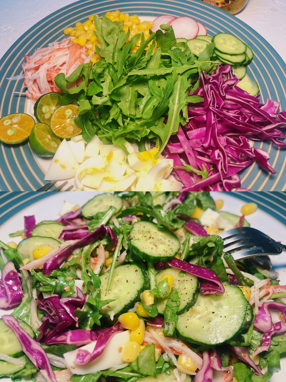 7815减肥餐打卡 | 自制减脂蔬菜沙拉01 冬天凭自己本事养的肉肉