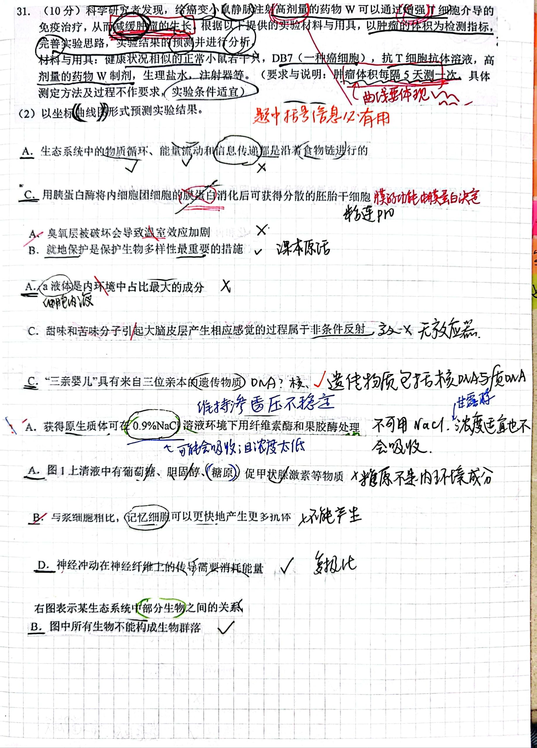 生物98|纠错本的正确使用方法21566 98新来的朋友们注意75