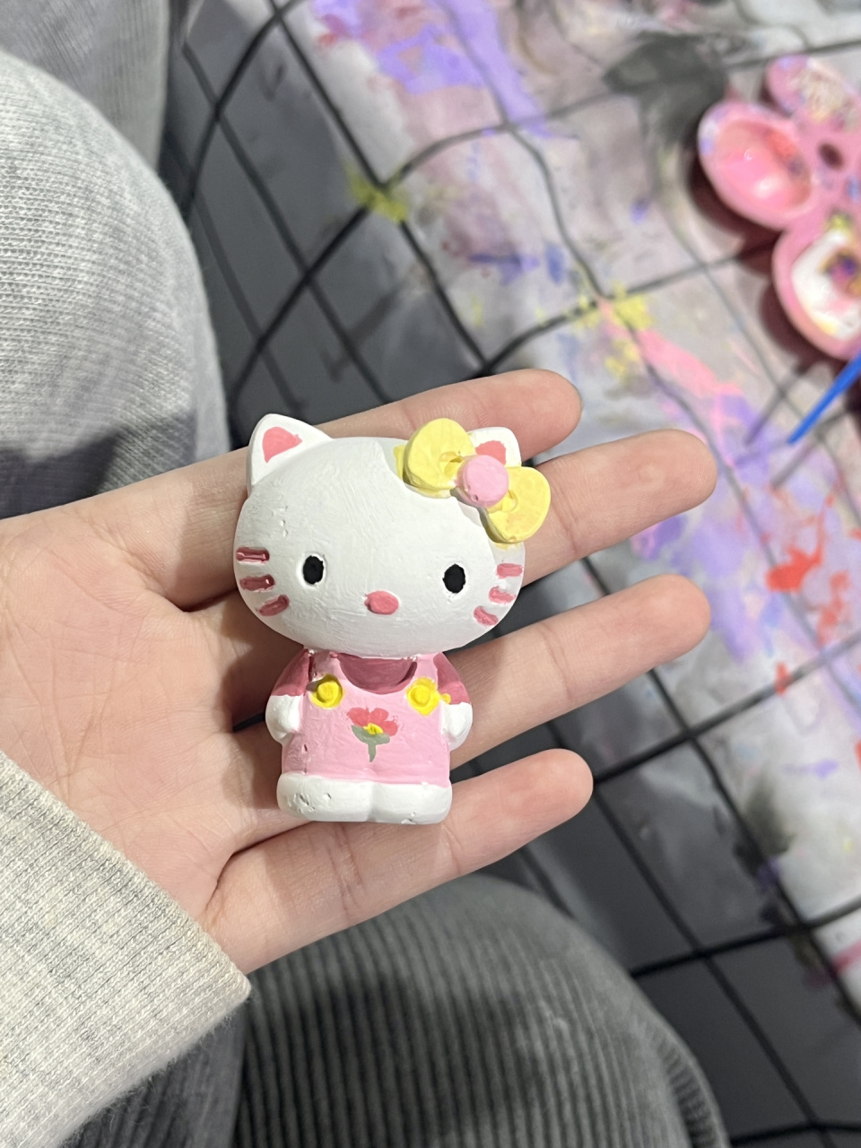 画了一个小时的石膏娃娃,太喜欢我的kitty酱了