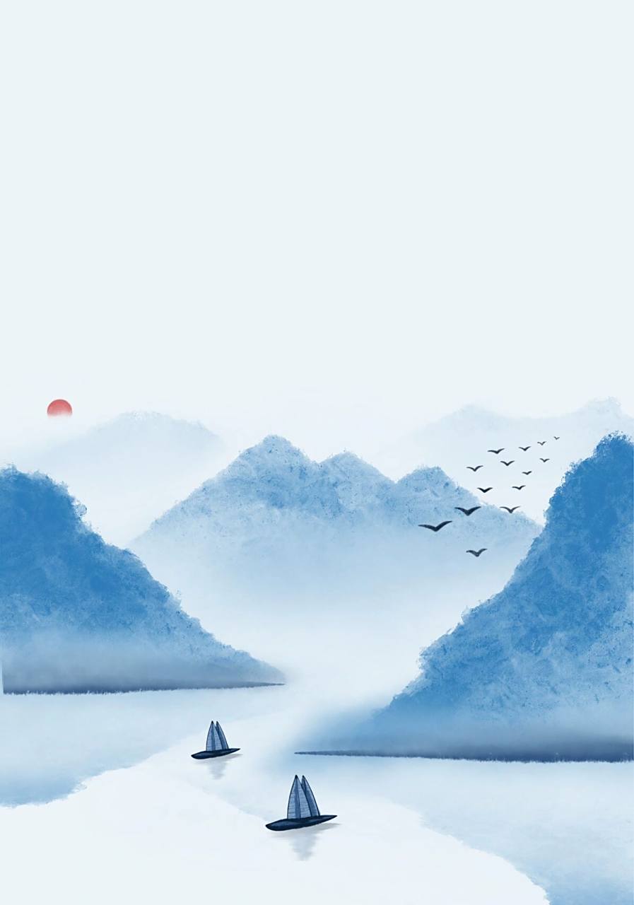 古风海报分享|水墨山水画90禅意山水画 92今天给大家分享一组