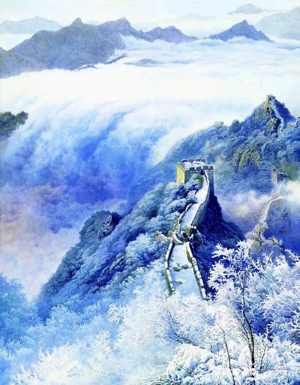 望长城内外,黄有维水彩作品集#水彩风景# #水彩写生# #风景写生
