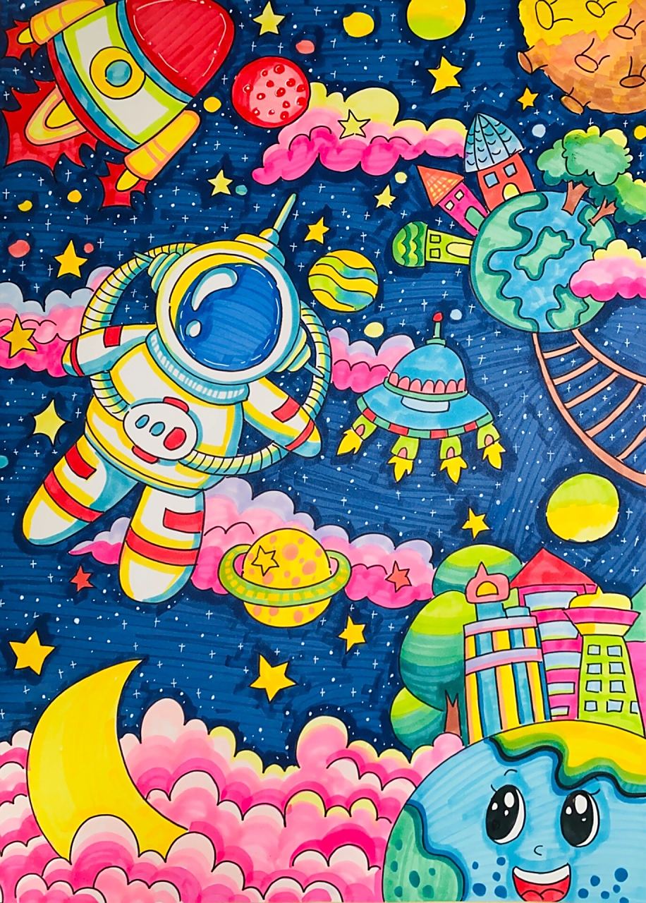 科幻画 太空科幻儿童画