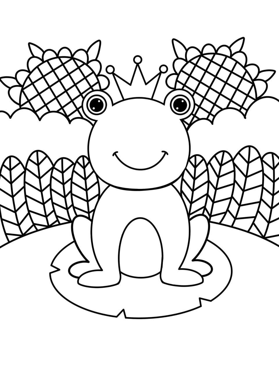 青蛙90 创意画 儿童画 简笔画 9615线稿 #创意美术儿童画