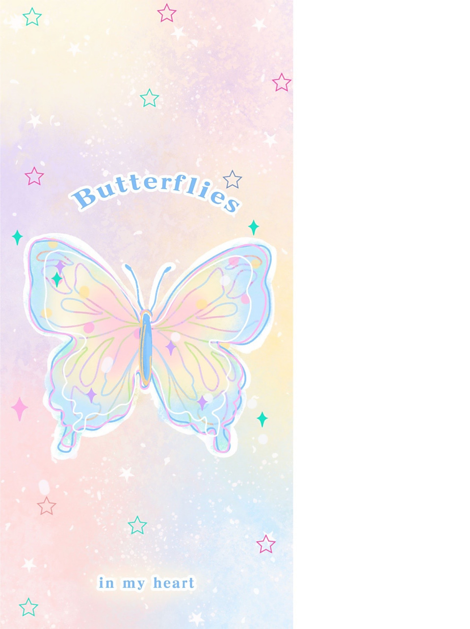 96 ins风 仙女蝴蝶壁纸 图案| 请接收  仙气飘飘的蝴蝶~底色我真的