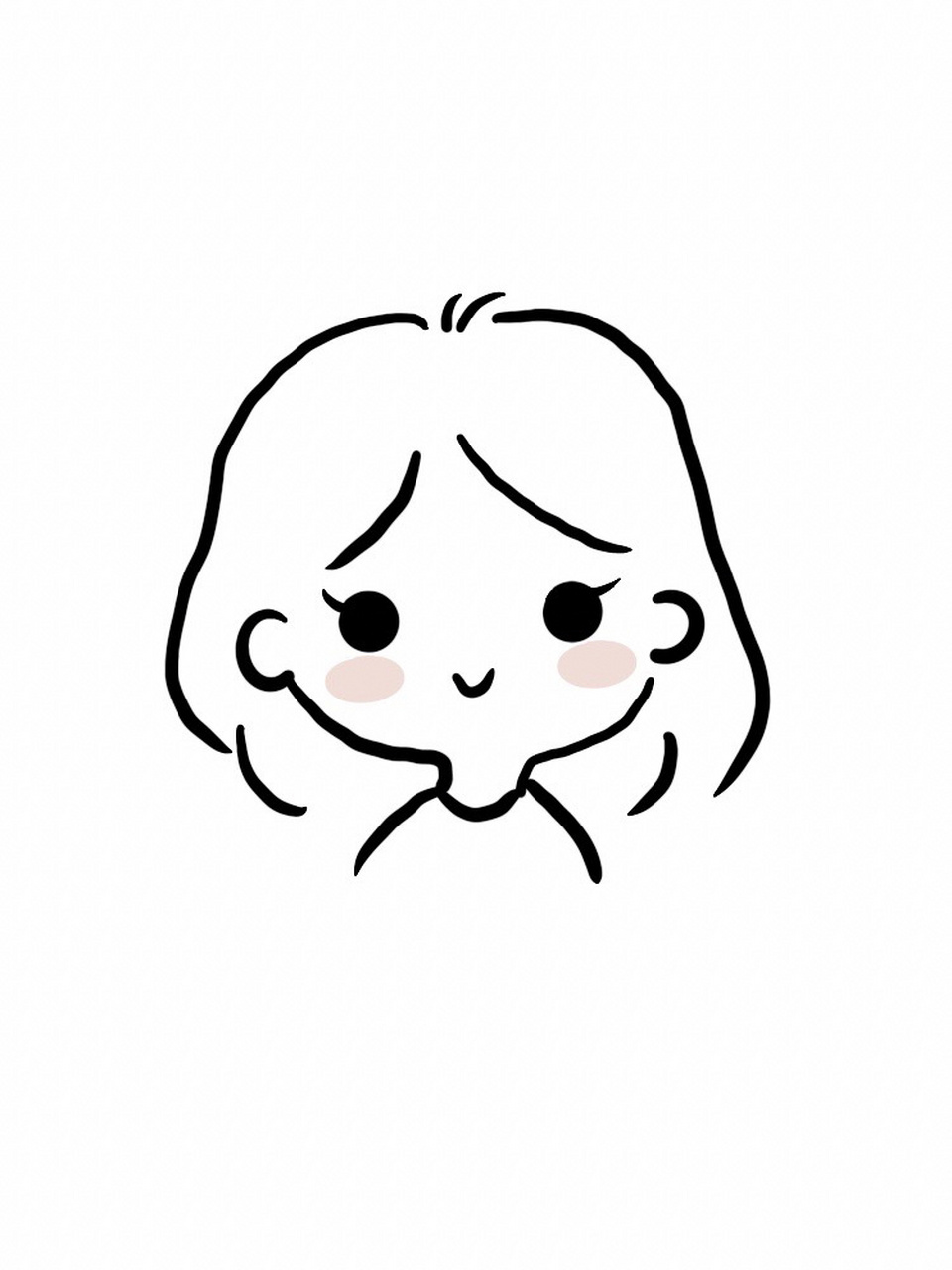 今天要上班比较忙,那就来简单画个头像吧,是小女孩头像哟