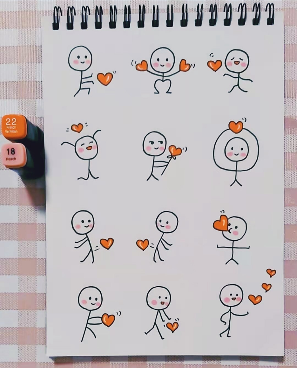 简笔画教程 超级简单又好看的火柴人简笔画哦