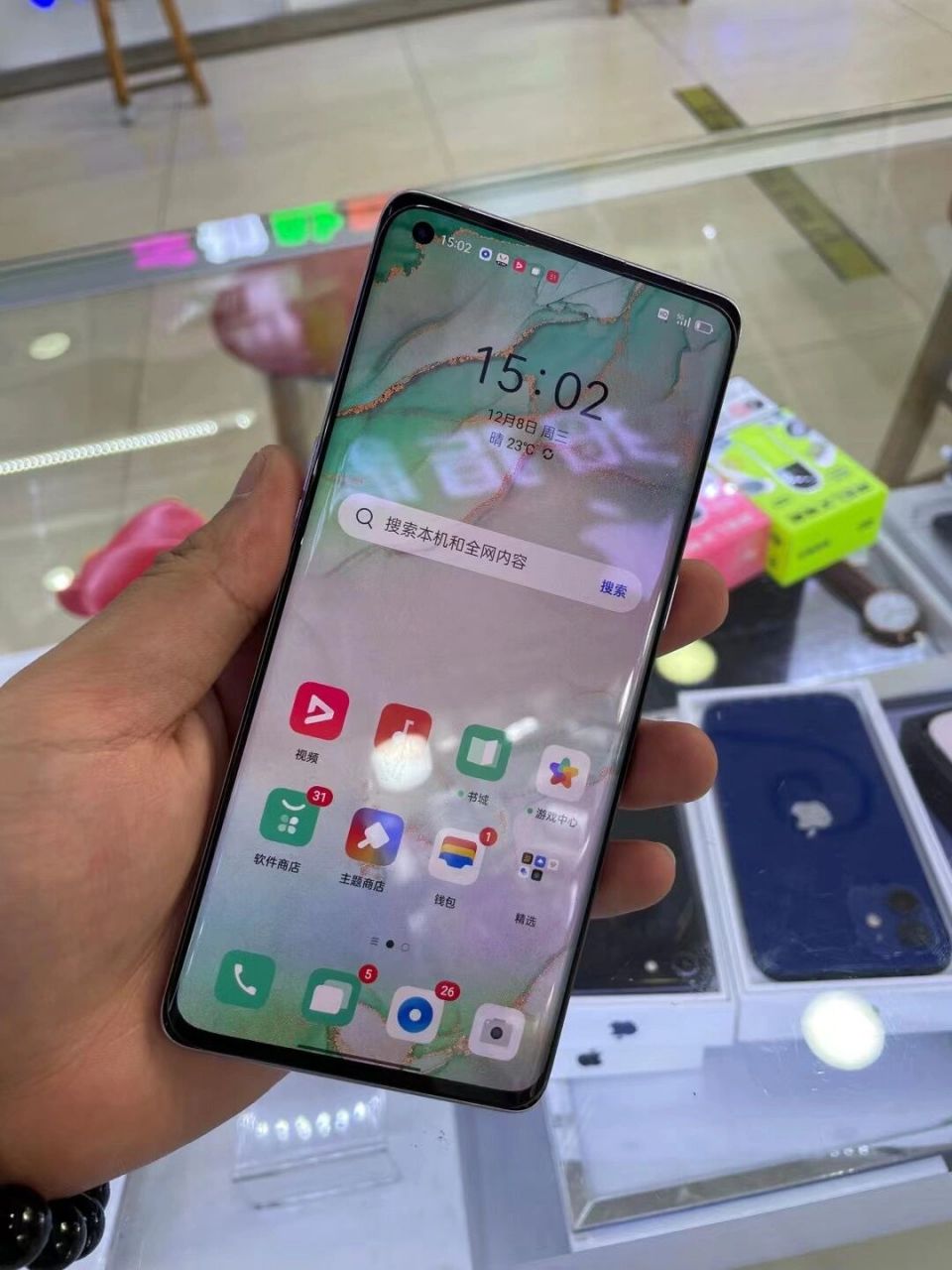 3pro 如图,17xx90128g 5g手机,双卡,全网,曲面屏幕,oppo reno3pro