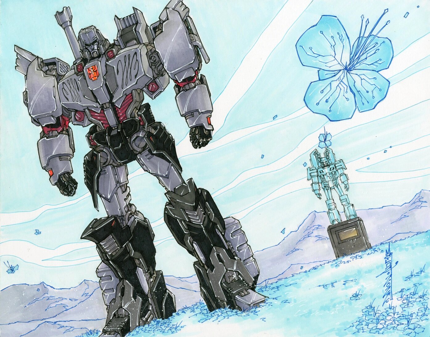 [transformers] idw变形金刚 壁纸 idw变形金刚 擎天柱&威震天