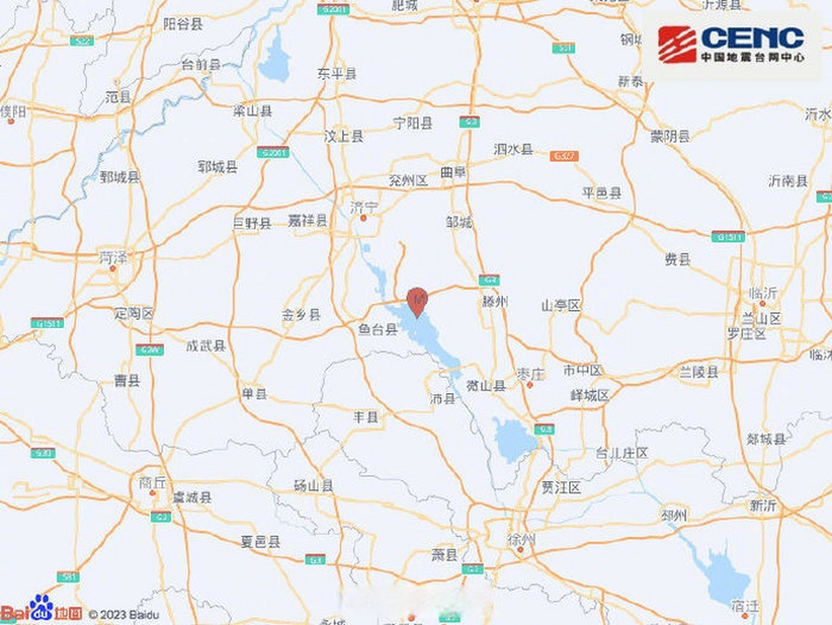 2级地震 】中国地震台网正式测定:04月08日08时36分在山东济宁市微山