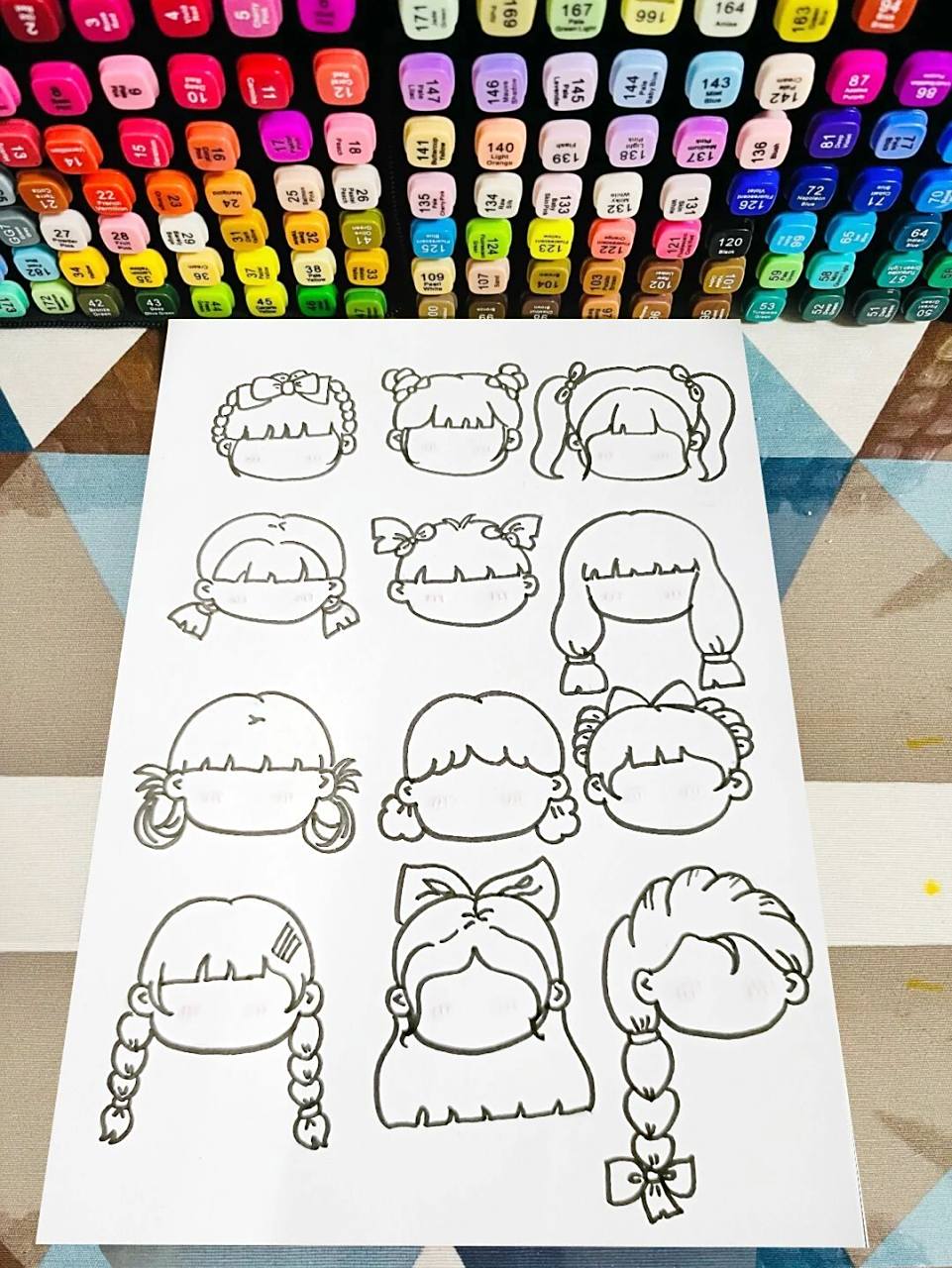 儿童画|女生发型|12图